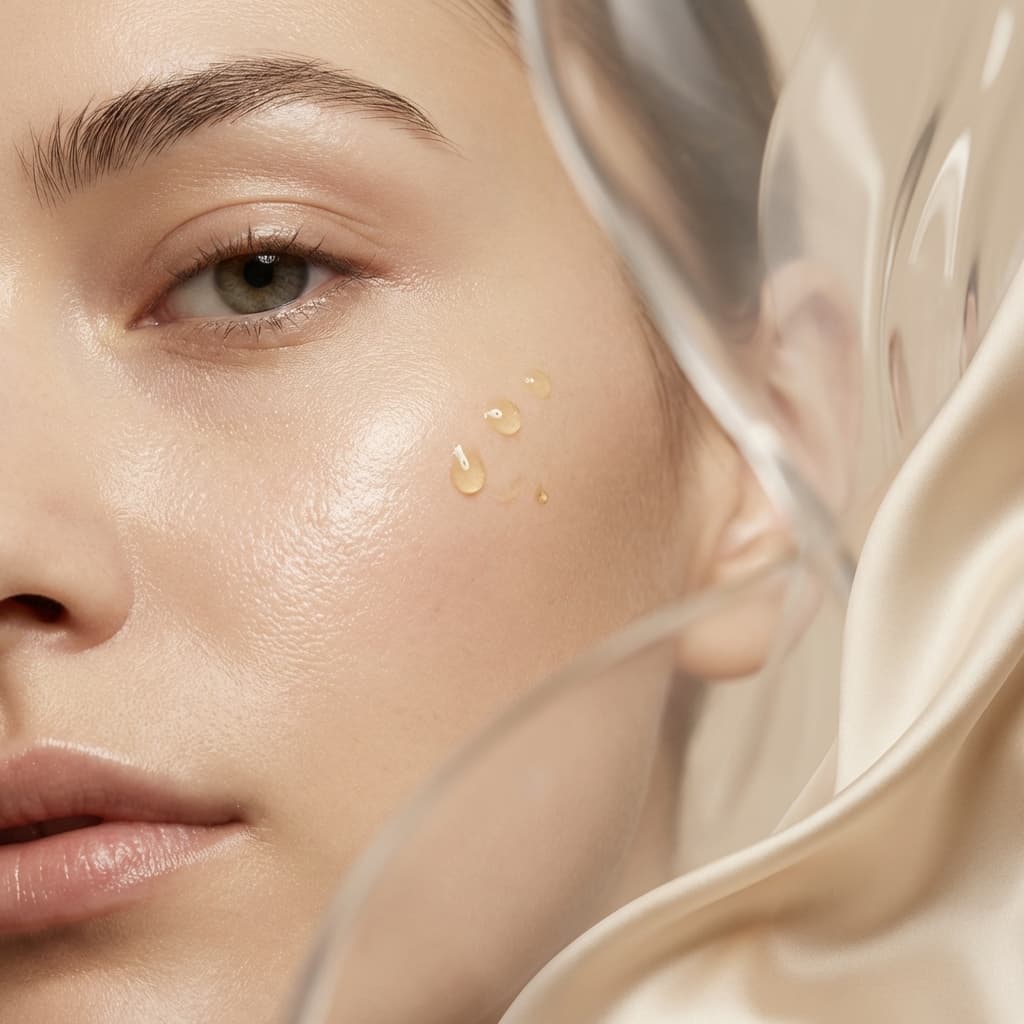 Glowing skin close-up